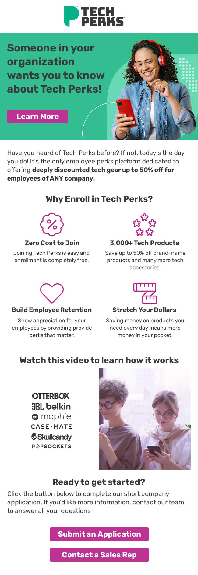 Tech Perks Cold Call Email